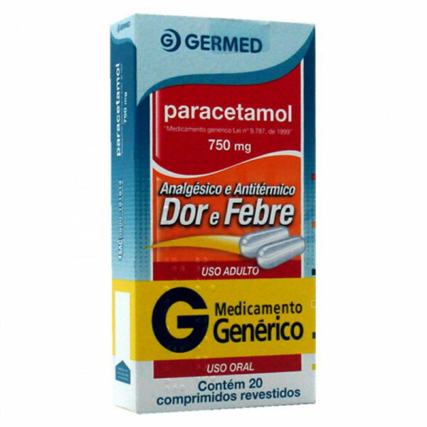 Paracetamol 750mg 20comprimidos Genérico Germed